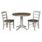 International Concepts 36 in. Round Top Pedestal Dining Table with 2 Madrid LadderBack Chairs - 3 Piece Dining Set K41-36RT-27B-C2-2 - alternate 4